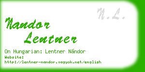 nandor lentner business card